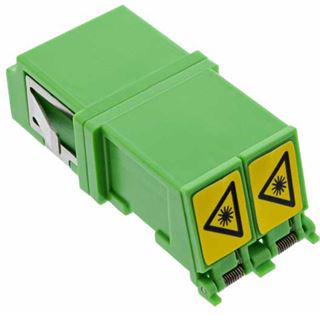 InLine LWL Kupplung, Duplex LC/LC, singlemode, gr&uuml;n, mit