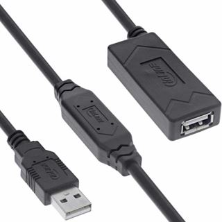 (&euro;1,66*/1m) 15.00m InLine USB2.0 Verl&auml;ngerungskabel USB A