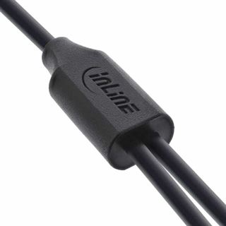 (€13,80*/1m) 0.50m InLine USB2.0 Y-Ladekabel 2in1 USB A Stecker