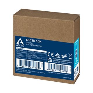 80x80x38mm Arctic ACC S8038-10K 80mm Case Fan