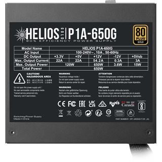 650 Watt Gamdias Helios P1A-650G Non-Modular 80+ Gold