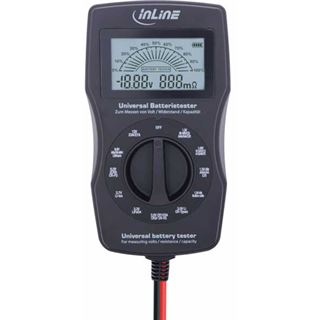 InLine Multifunktions-Batterietester, Messgerät mit LCD-Anzeige