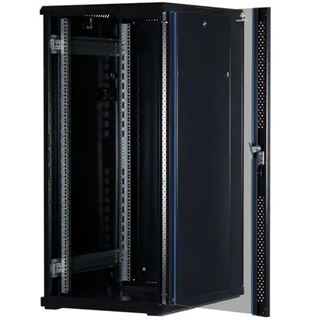 Rockstable 19" 27HE 600x800x1400 Glastür, schwarz