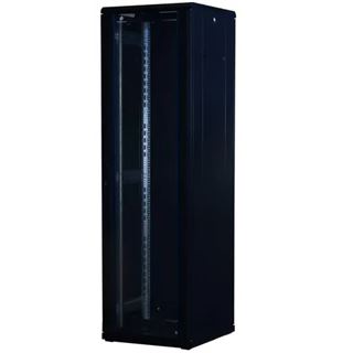 Rockstable 19" 42HE 800x800x2000 Glastür, schwarz