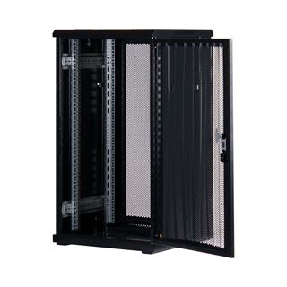 Rockstable 19" 22HE 600x600x1200 Gitternetztür, schwarz
