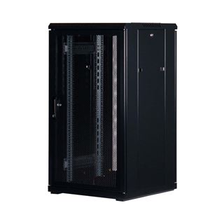 Rockstable 19" 22HE 600x600x1200 Gitternetztür, schwarz