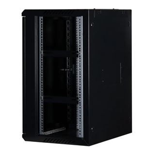 Rockstable 19" 15 HE 600x440x770 Stahltür, schwarz