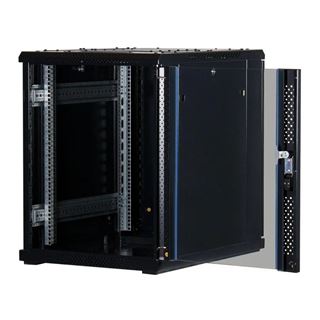 Rockstable 19" 15 HE 600x800x770 Glastür, schwarz