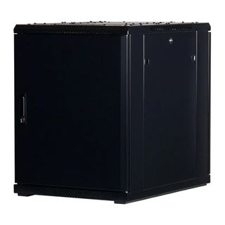 Rockstable 19" 15 HE 600x800x770 Glastür, schwarz