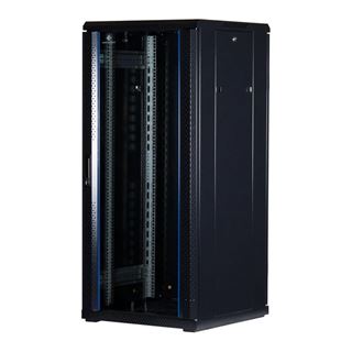 Rockstable 19" 27HE 600x600x1400 Glast&uuml;r, schwarz