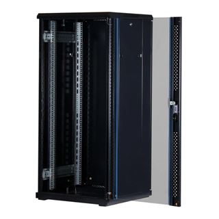 Rockstable 19" 27HE 600x600x1400 Glast&uuml;r, schwarz