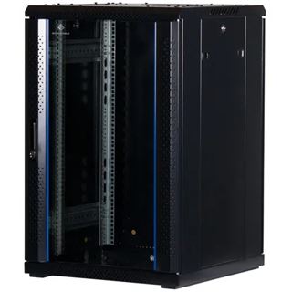 Rockstable 19" 18 HE 800x800x900 Glast&uuml;r, schwarz