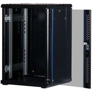 Rockstable 19" 18 HE 800x800x900 Glast&uuml;r, schwarz