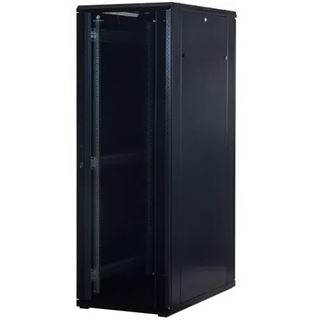 Rockstable 19" 37H 600x1000x1800 Glastür, schwarz