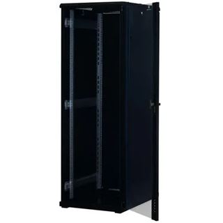 Rockstable 19" 37H 600x1000x1800 Glastür, schwarz