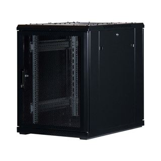 Rockstable 19" 15 HE 600x800x770 Gitternetztür, schwarz