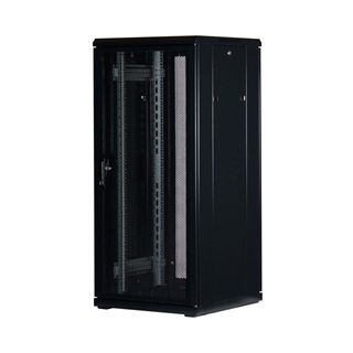 Rockstable 19" 27HE 600x600x1400 Gitternetztür, schwarz