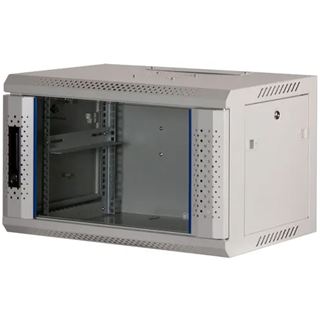 Rockstable 19" 6 HE 600x440x370 Glastür, weiß