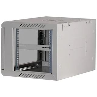 Rockstable 19" 6 HE 600x440x370 Glastür, weiß