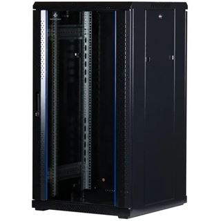 Rockstable 19" 22HE 600x600x1200 Glast&uuml;r, schwarz