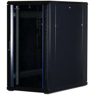 Rockstable 19" 22HE 600x600x1200 Glast&uuml;r, schwarz