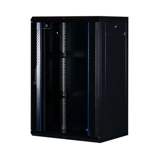 Rockstable 19" 18 HE 600x440x900 Glast&uuml;r, schwarz