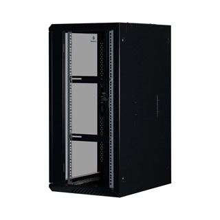 Rockstable 19" 18 HE 600x440x900 Glast&uuml;r, schwarz