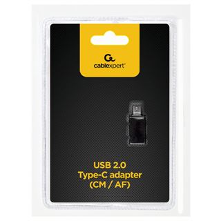 Gembird A-USB2-CMAF-01 Kabeladapter USB Type-C USB Typ-A Schwarz