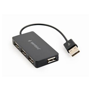 Gembird UHB-U2P4-04 Schnittstellen-Hub USB 2.0 480 Mbit/s Schwarz