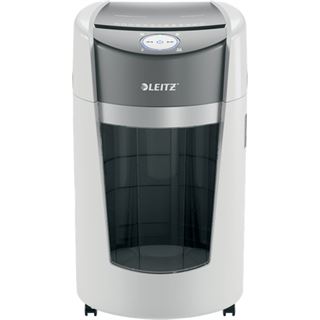 LEITZ IQ OptiMax Office Aktenvernichter mit Partikelschnitt P-5, 2 x