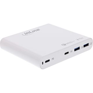 InLine USB Netzteil, GaN Ladegerät, 4-Port, 2x USB-C + 2x USB-A,