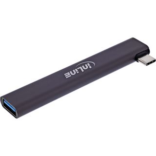 InLine Slim USB-C Hub, 4-Port, USB 3.0 + 3x USB 2.0, schmale Bauform