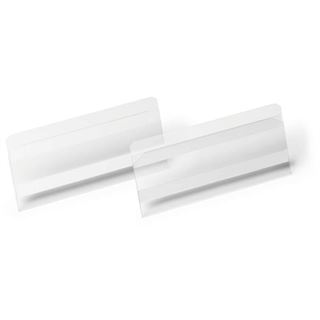 DURABLE 10 Etikettentaschen HARD COVER transparent 15,0 x 6,7 cm