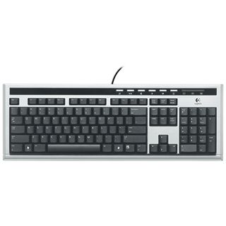 Logitech UltraX Premium Tastatur Silber Deutsch USB BULK