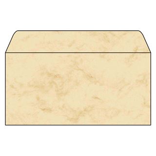 SIGEL 50 Motivbriefumschl&auml;ge Marmor DIN lang ohne Fenster (DP074)