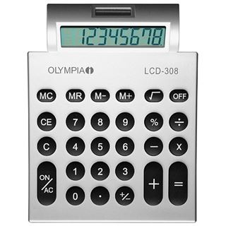 OLYMPIA LCD-308 Taschenrechner silber