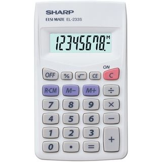 SHARP EL-233S Taschenrechner wei&szlig;