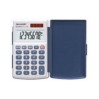 SHARP EL-243S Taschenrechner grau/blau