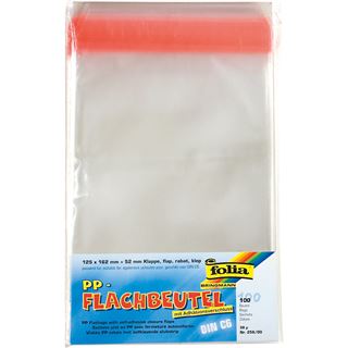 folia 100 Druckverschlussbeutel Flachbeutel 38 my 12,5 x 16,2 cm