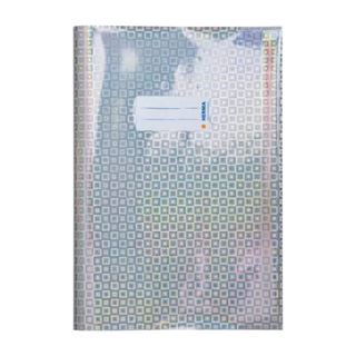 HERMA Heftumschlag Glamour silber Kunststoff DIN A4