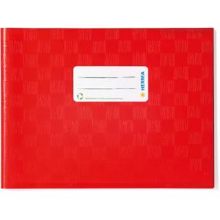 HERMA Heftumschlag mit Baststruktur rot Kunststoff DIN A5 quer