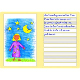 OXFORD Schreiblernheft Lineatur 2G liniert DIN A5 ohne Rand, 16 Blatt