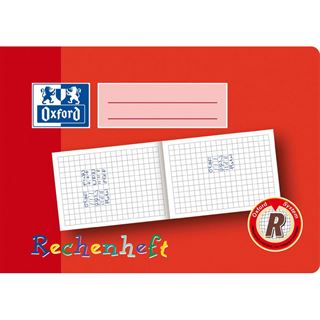 OXFORD Zahlenlernheft Rechnen lernen Lineatur R kariert DIN A5 quer
