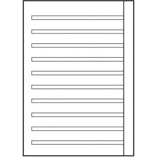 OXFORD Schulheft Lineatur 3R liniert DIN A4 Außenrand, 16 Blatt