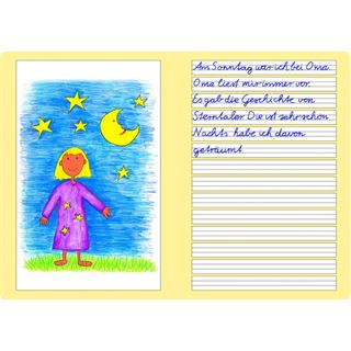 OXFORD Geschichtenheft Lineatur 2G blanko DIN A4 ohne Rand, 16 Blatt