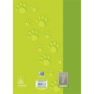 OXFORD Schulheft Lineatur 1 liniert DIN A4 ohne Rand, 16 Blatt