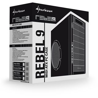 ATX Sharkoon Rebel 9 Value Midi Tower o.NT Schwarz