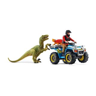 Schleich&reg; Dinosaurs 41466 Flucht auf Quad vor Velociraptor