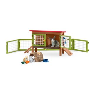 Schleich® Farm World 42420 Kaninchenstall Spielfiguren-Set