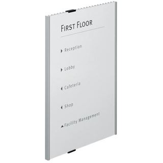 DURABLE T&uuml;rschild INFO SIGN Metall silber DIN A3